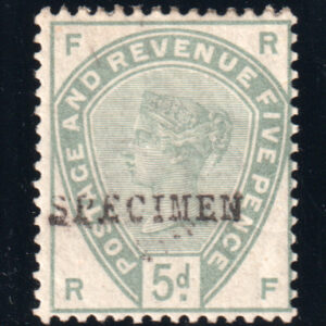 GB QV SG193s 5d Green Specimen Cat £190