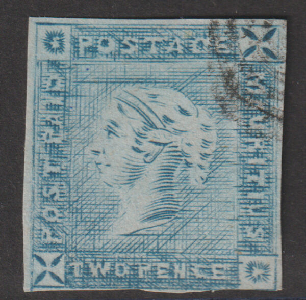 Mauritius SG38 2d Blue VFU RPS Cert Cat £1400