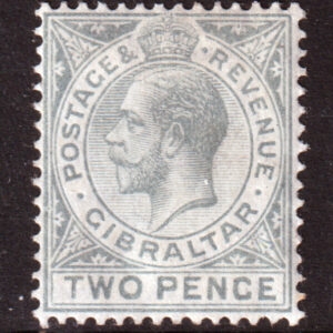 Gibraltar EDVII SG78 2d Greyish Slate Mint Cat £18
