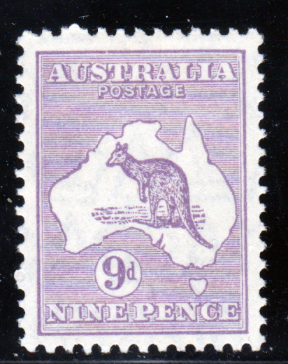 Australia 1929 SG108 9d Violet Mint Hinged Cat £50