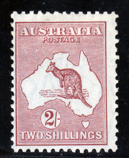 Australia 1929 SG110 2/- Maroon Mint Hinged Cat £140