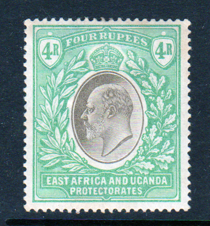 East Africa & Uganda 1903 SG12 4r Grey & Emerald Green Mint Cat £200