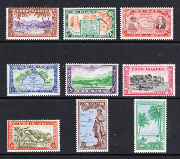 Cook Islands 1949 SG150-159 1/2d - 3/- Mint Cat £57
