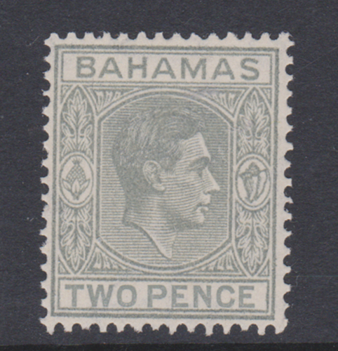 Bahamas 1938 GVI SG152 2d Pale slate lightly hinged mint