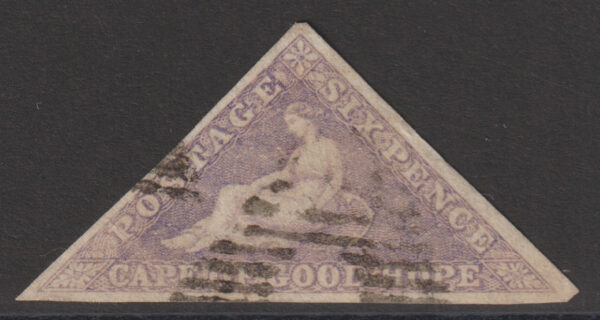 Cape of Good Hope SG7 6d Pale Rose Lilac FU Cat £350 (2)