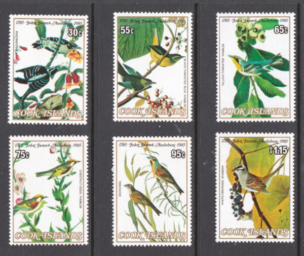 Cook Islands 1985 SG1015-1020 Audubon Birds Set NHM