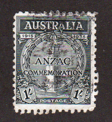 Australia 1935 SG155 1/- Black GU Cat £40