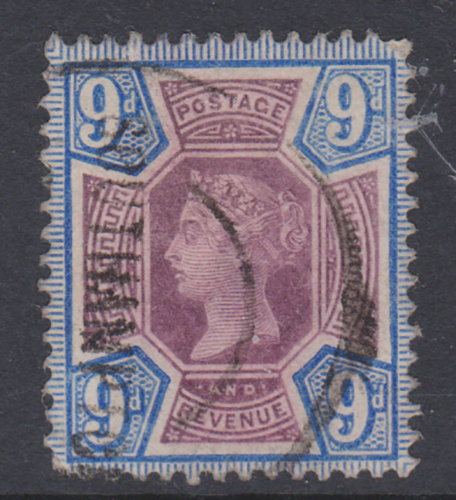 GB QV 1887 SG209 9d Dull Purple & Blue AU Cat £48