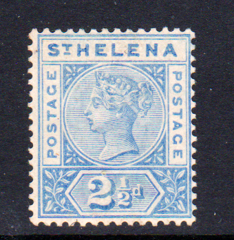 St Helena 1890 SG50 2 1/2d Blue Mint