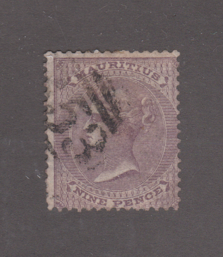 Mauritius 1860 QV SG51 9d Dull Purple FU Cat £48
