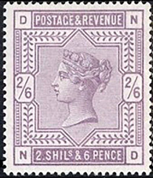 GB QV SG178 2/6 Lilac Mint Cat £600