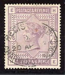 GB QV SG178 2/6 Lilac Fine Used Cat £175