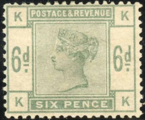 GB QV SG194 6d Green Mint Cat £625 (2)