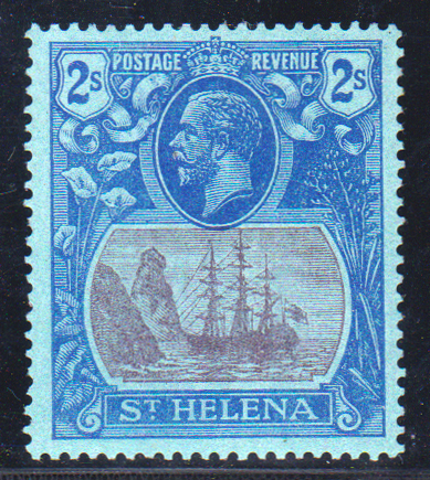 St Helena 1922 SG108 2/- Purple & Blue/Blue Mint Cat £27
