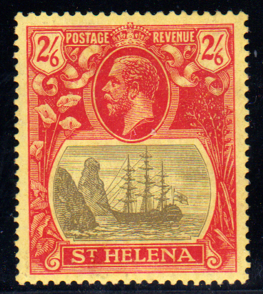 St Helena 1922 SG109 2/6 Grey & Red/Yellow Mint Cat £24