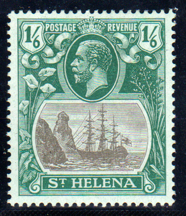 St Helena 1922 SG93 1/6 Grey & Green/Blue-Green Mint Cat £55