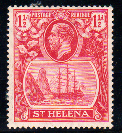 St Helena 1922 SG99f 1 1/2d Deep Carmine Mint Cat £95