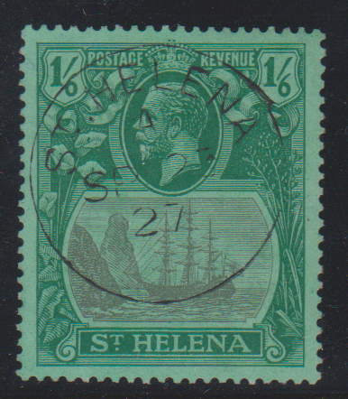 St Helena 1922 SG107 1/6 Grey & Green/Green VFU Cat £65
