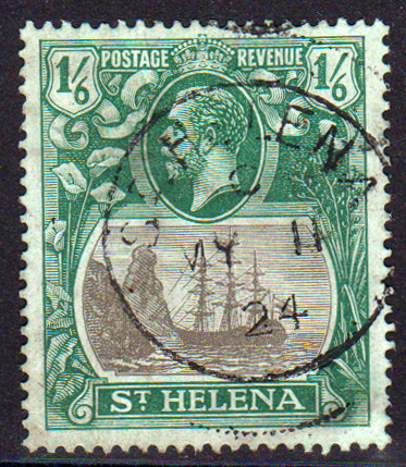 St Helena 1922 SG93 1/6 Grey & Green/Blue-Green VFU Cat £70