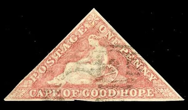 Cape of Good Hope SG5a 1d Rose FU Cat £300