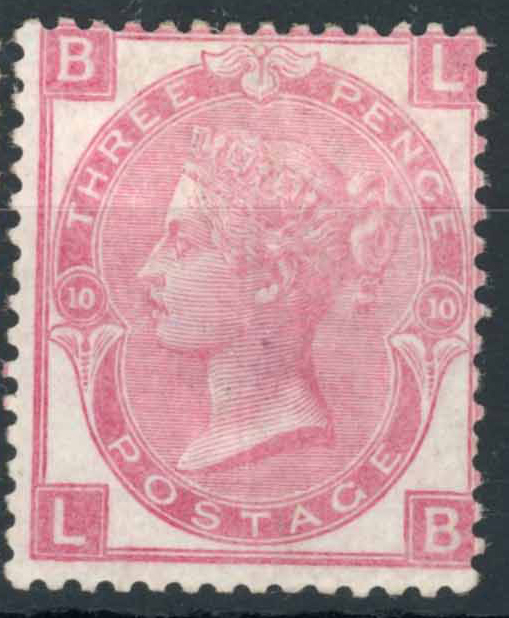 GB QV SG103 3d Rose Plate 10 Unused Cat £875