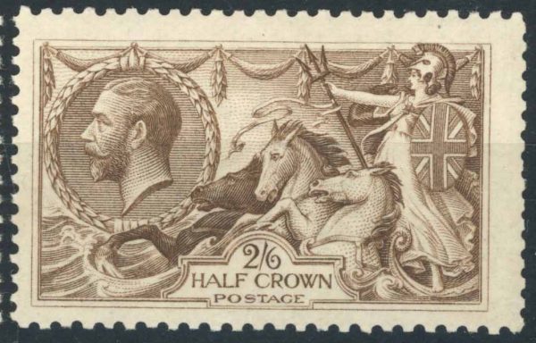 GB 1918-9 GV SG415a 2/6 Pale Brown Mint Marginal Cat £175