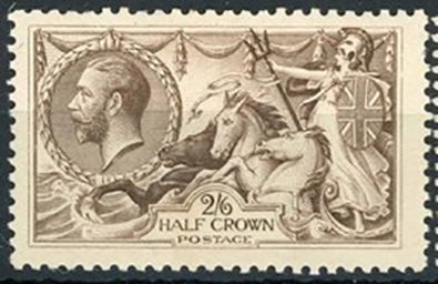 GB 1918-9 GV SG413a 2/6 Olive Brown Mint Cat £190