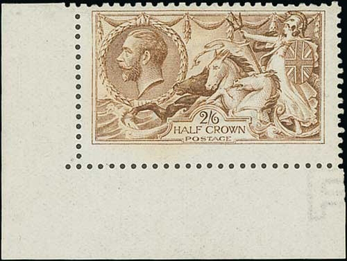 GB 1915 GV SG405 2/6 Deep Yellow-Brown Corner Marginal NHM Cat £680