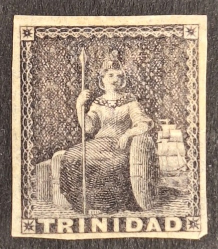 Trinidad 1851-55 SG2 1d Purple-Brown Mint