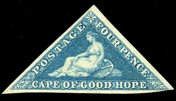 Cape of Good Hope SG4 4d Deep Blue 3 Margin MNG Cat £2250