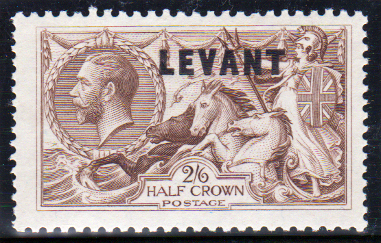 British Levant 1921 SGL24a 2/6 Olive-Brown NHM Cat £65