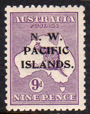 North West Pacific Islands 1918-22 SG112 9d Violet Die IIb Mint