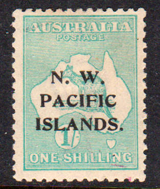 North West Pacific Islands 1918-22 SG113a 1/- Pale Blue-Green Die IIb Mint