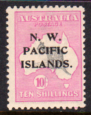 North West Pacific Islands 1918-22 SG117 10/- Grey & Bright Pink Die II Mint Cat £170