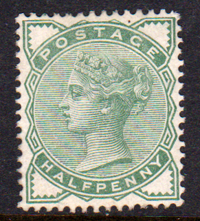 GB QV SG164 1/2d Green Mint Cat £55