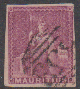Mauritius 1859 SG29 9d Dull Magenta VFU Cat £250