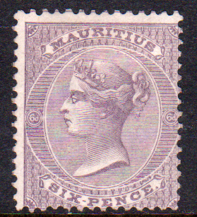 Mauritius 1863-72 SG63 6d Dull Violet MNG Cat £500