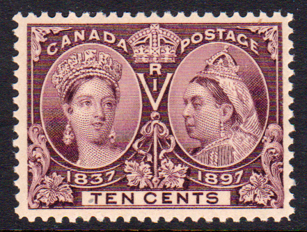 Canada SG131 10c Purple NHM Cat £100+