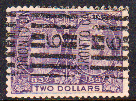 Canada SG137 $2 Deep Violet FU Cat £450