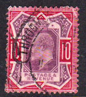 GB EDVII SG311 9d Dull Reddish-Purple & Carmine Fine Used Cat £60