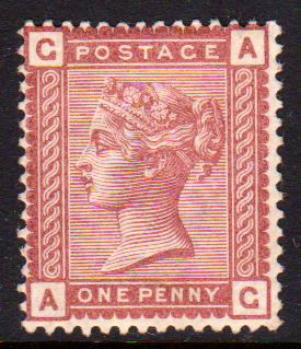 GB QV SG166 1d Venetian-Red AG Mint Cat £35
