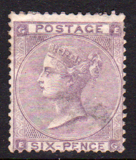 GB QV SG85 6d Lilac Hair Lines EG Mint Cat £3000