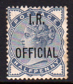 GB QV SGO5 1/2d Slate IR Official Mint Cat £110