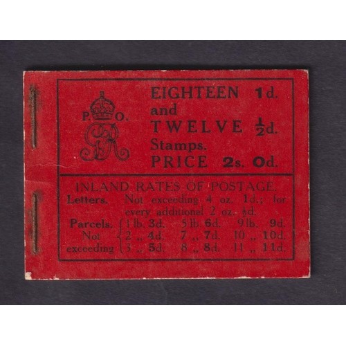 GB GV SGBB3 1911 Downey Head 2/- Booklet Unexploded Cat £850