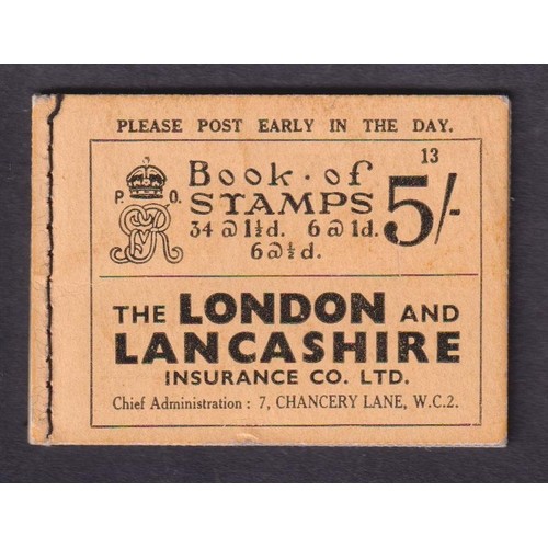 GB GV SGBB37 GV 1935 5/- Booklet Edition 13 Unexploded Cat £500