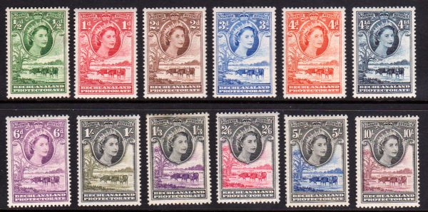 Bechuanaland 1953-58 SG143-53 QEII Complete Set Mint Cat £100