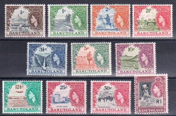 Basutoland 1961-63 SG69-79 QEII Complete Set Mint Cat £110