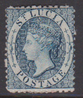 St Lucia 1863 SG7 (4d) Indigo Mint Cat £140