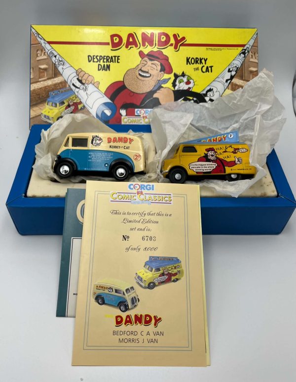 Corgi Comic Classics Desperate Dan & Korky The Cat Ltd Edition Bedford & Morris Vans